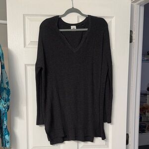 CAbi Charcoal V-Neck Sweater
